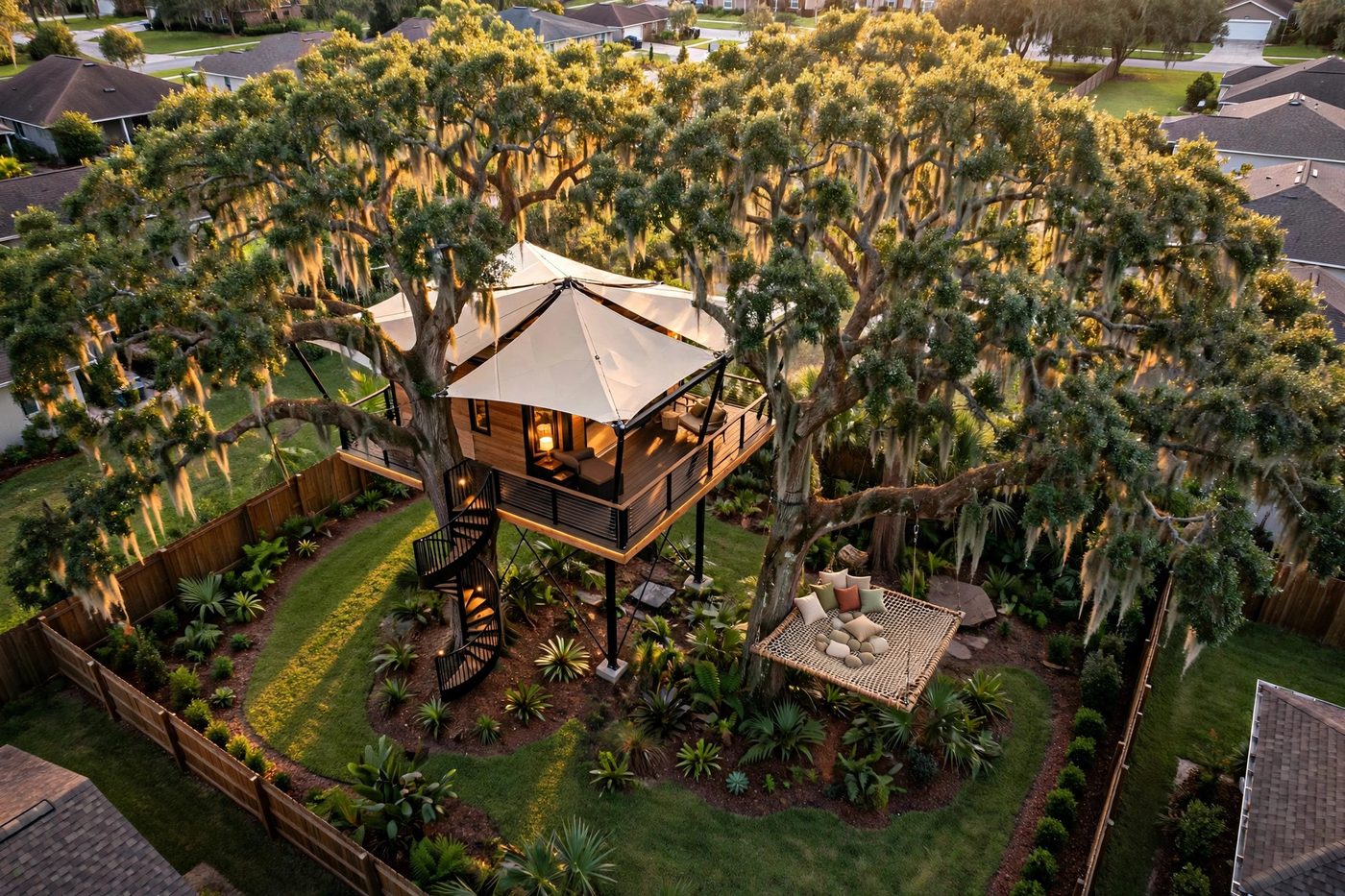 Canopy Drift from above — Canopy Cabin collection, Rose Homes Luxury Builds