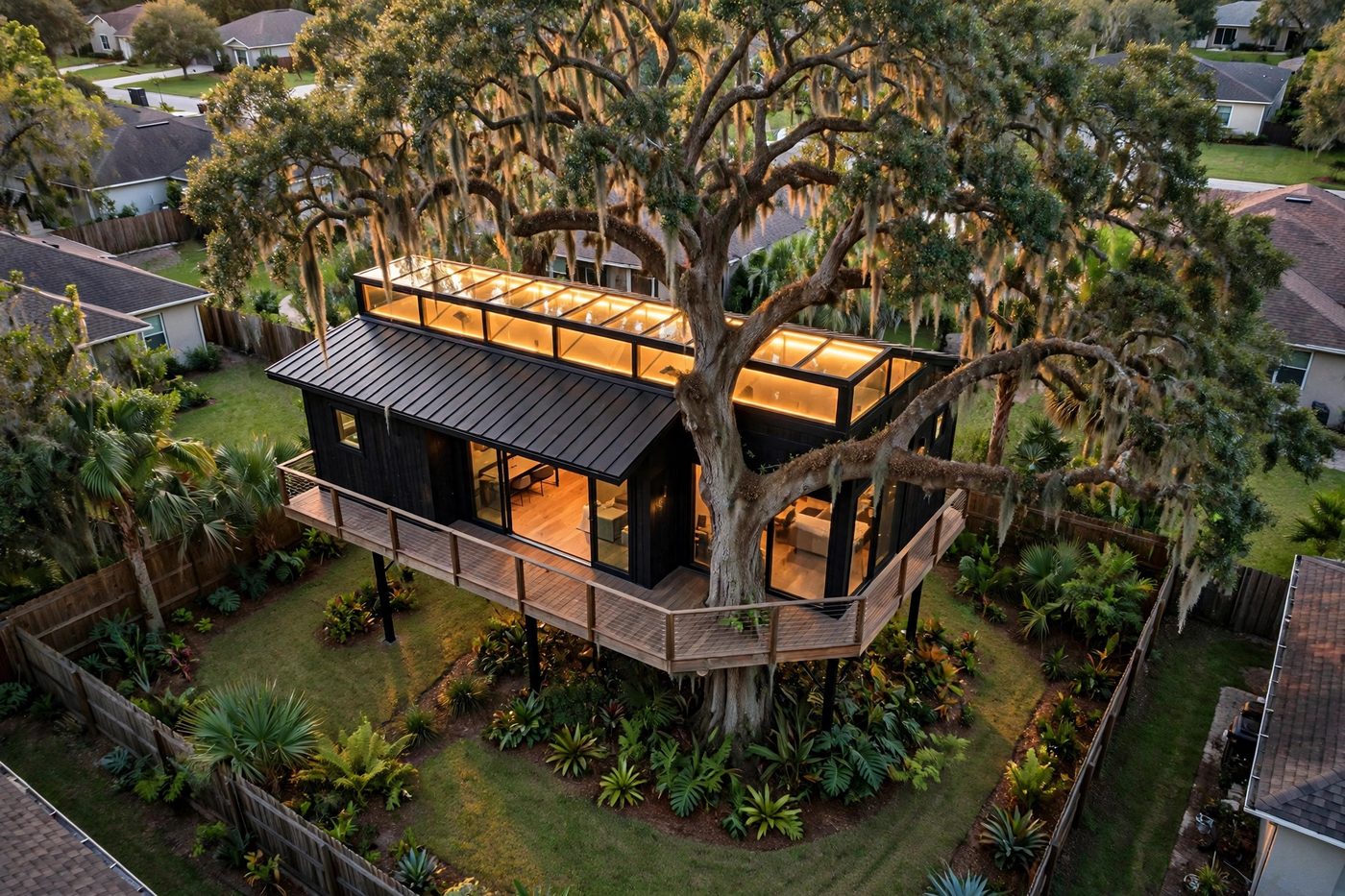 Canopy Skylight from above — Canopy Cabin collection, Rose Homes Luxury Builds