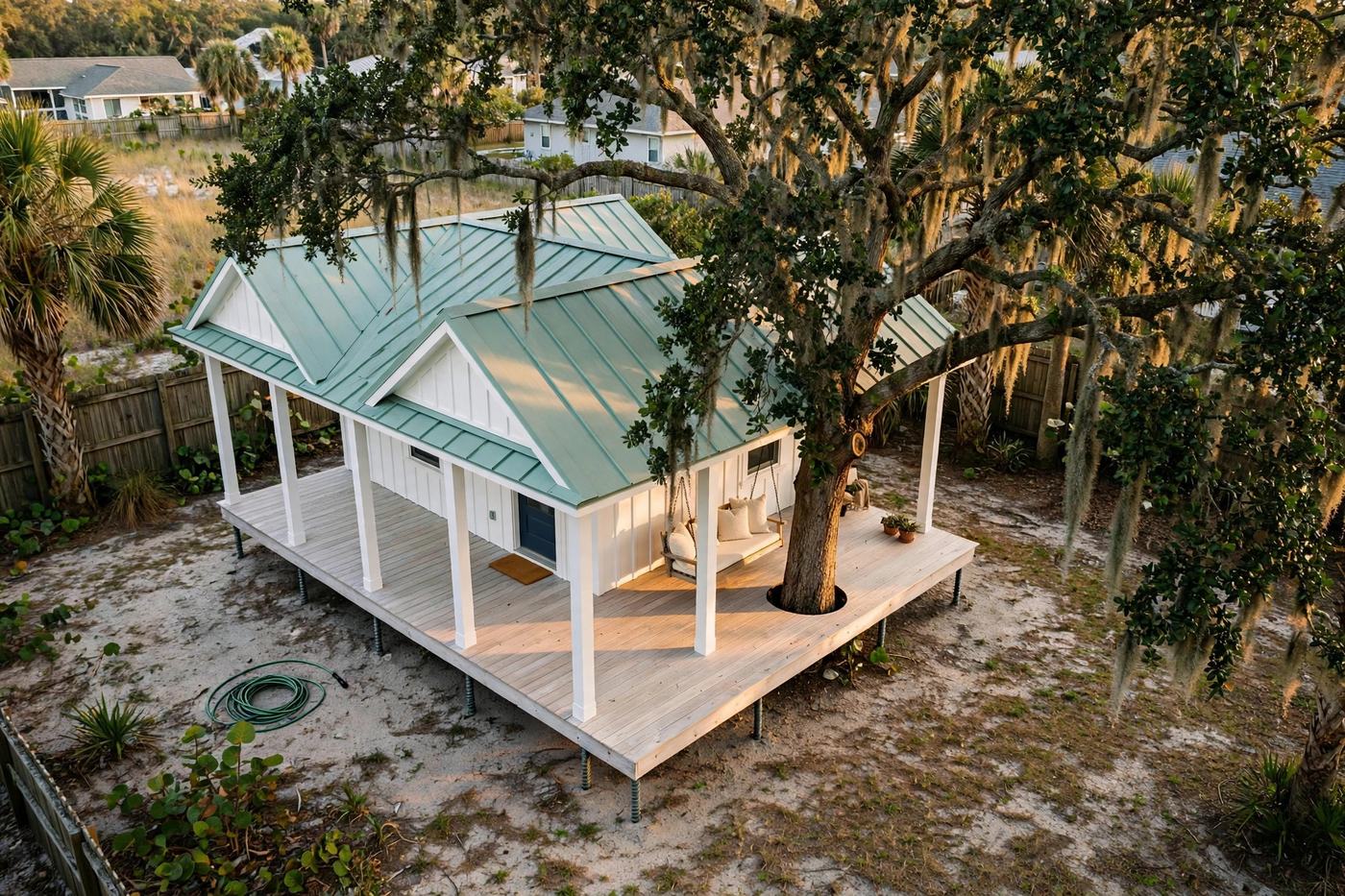 The Shoreline Cottage from above — Coastal Gables collection, Rose Homes Luxury Builds