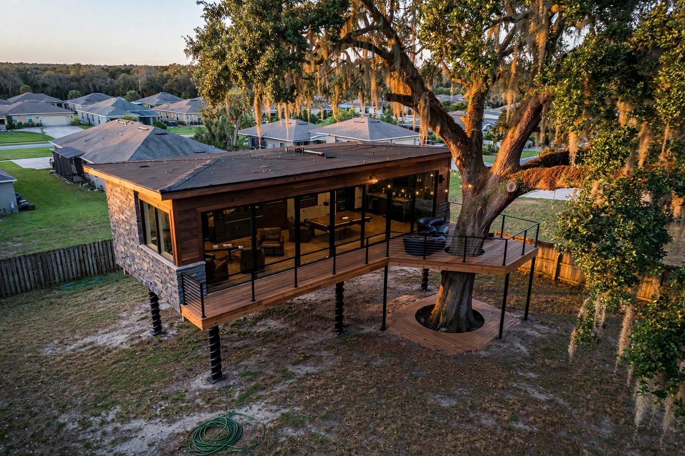 The End Zone from above — Man Cave collection, Rose Homes Luxury Builds