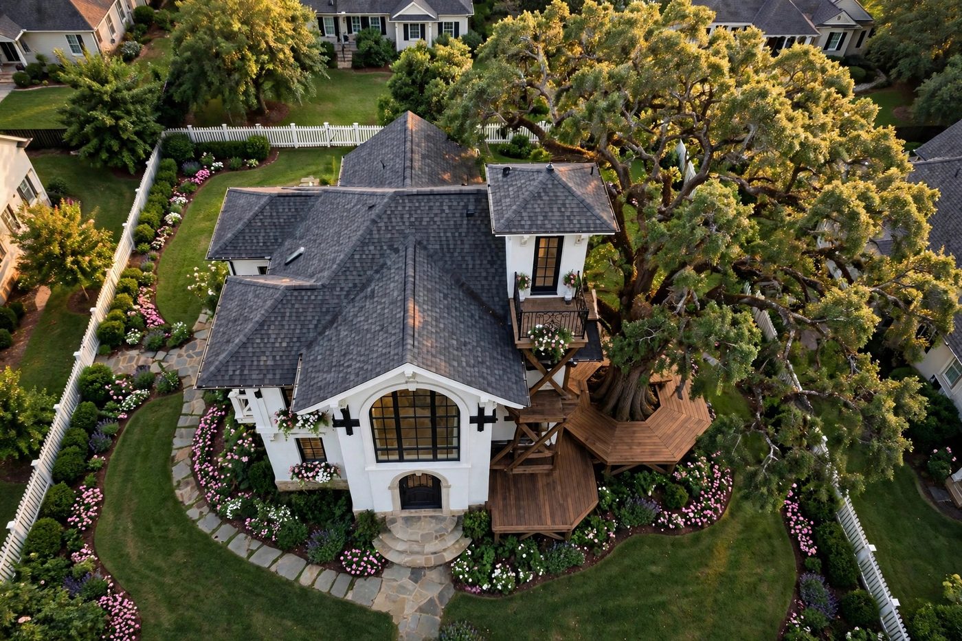 The Dollhouse from above — Storybook Cottage collection, Rose Homes Luxury Builds