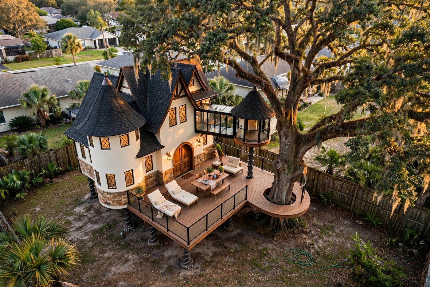 The Fairytale Manor from above — Storybook Cottage collection, Rose Homes Luxury Builds
