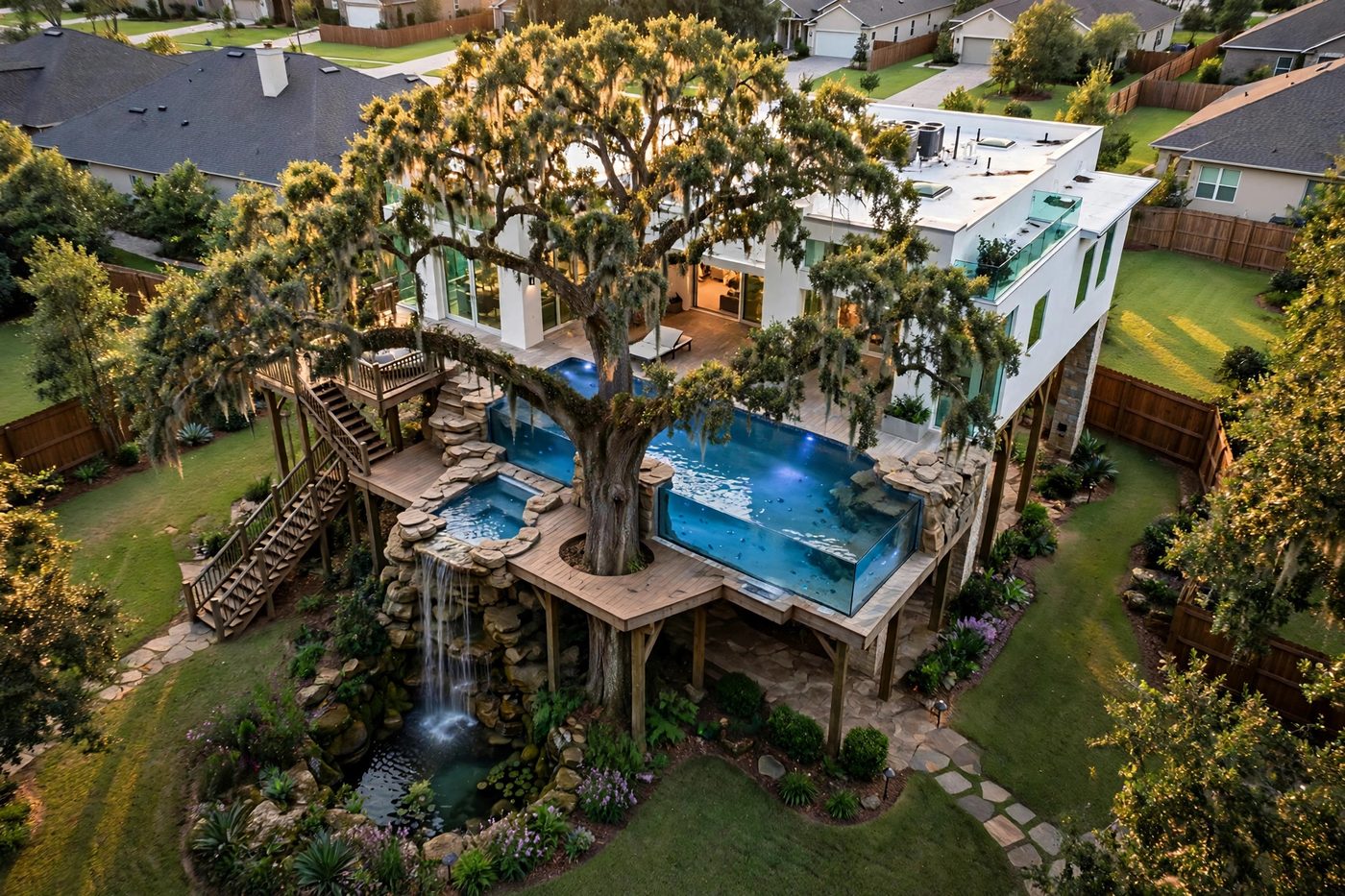 The Aqua Vista from above — Waterfall Estate collection, Rose Homes Luxury Builds