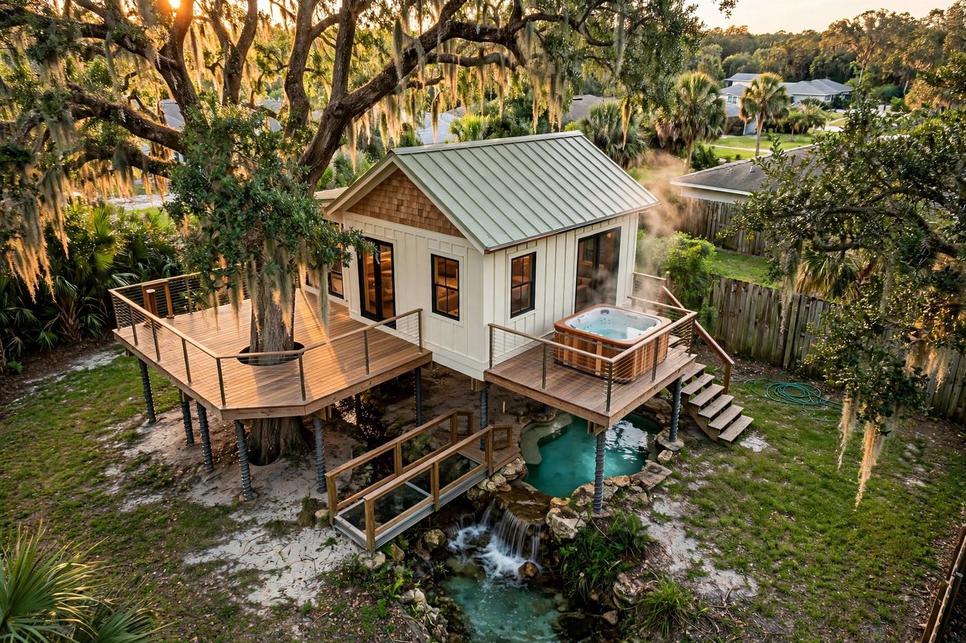 The Cascade Cottage from above — Waterfall Estate collection, Rose Homes Luxury Builds