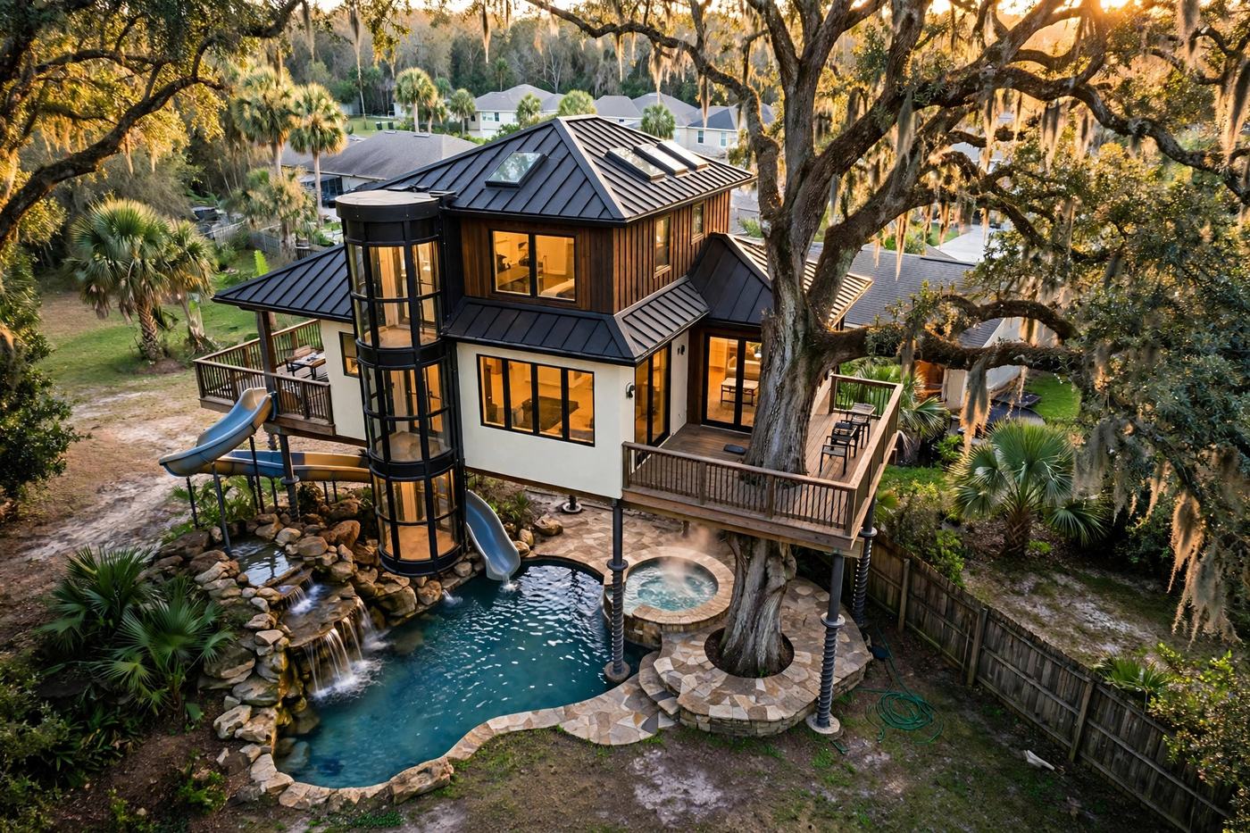 The Falls Estate from above — Waterfall Estate collection, Rose Homes Luxury Builds